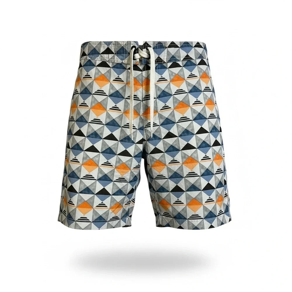 Tommy Bahama‎ Relax Men's Swim Board Shorts Size 40 Geometric Print Drawstring